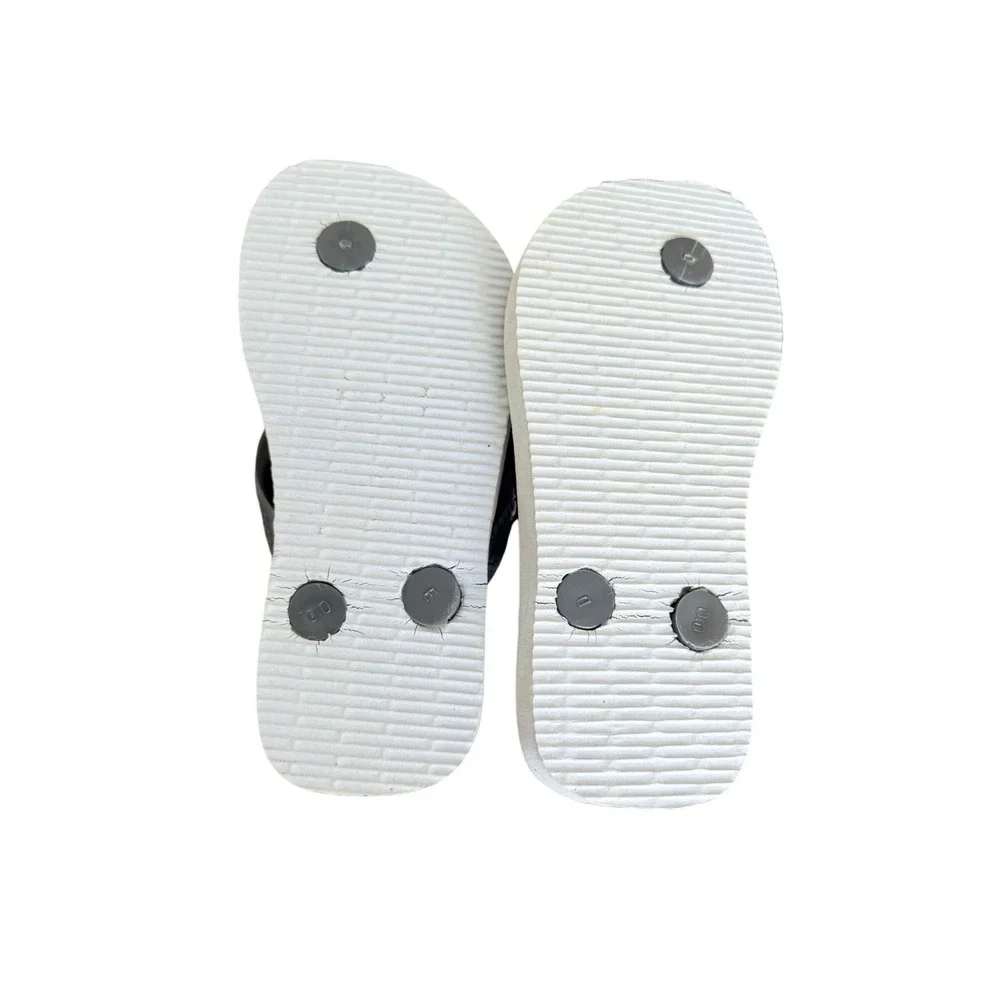 Havaianas Kids Monster Rock Graphic Flip Flops Grey‎ Neon Green USA 9C EUR 25/26